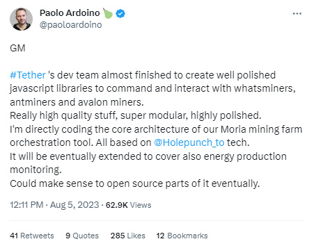 تتر از نرمافزار ویژه استخراج بیتکوین خود رونمایی کرد