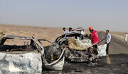 تصادف زنجیره‌ای در جاده‌های زنجان با ۱۳ مصدوم