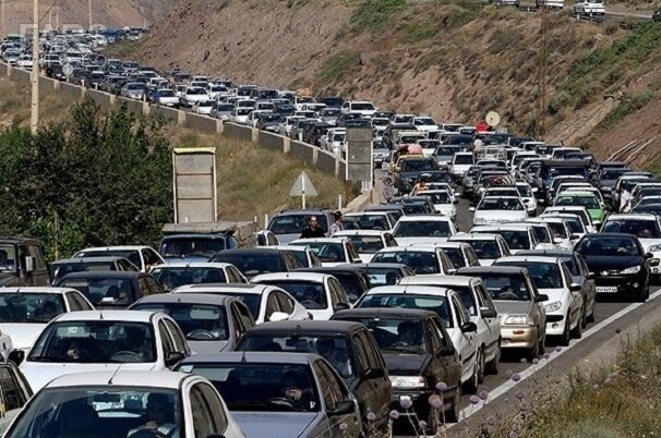 ترافیک سرسام آور امروز در جاده چالوس + فیلم