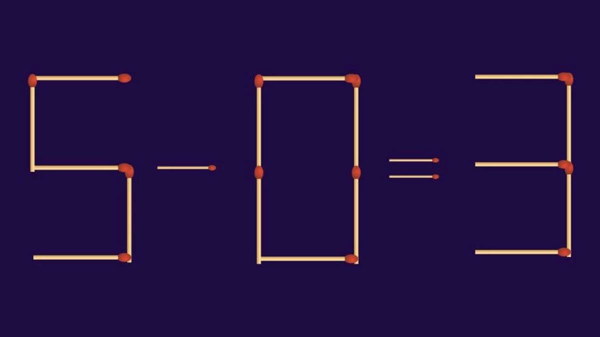تست هوش؛ چطور با اضافه کردن ۲ چوب کبریت این معادله را می‌توان حل کرد؟