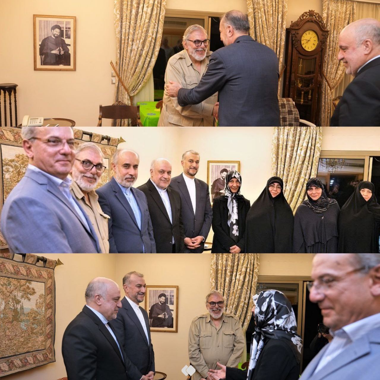 دیدار امیرعبداللهیان با خانواده امام موسی صدر در لبنان+عکس