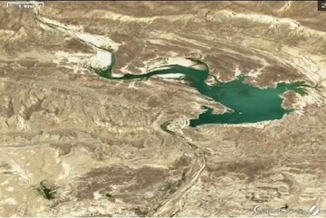 اولین تصویر ماهواره‌ای از آبگیری سد کهیر + فیلم
