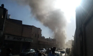 آتش‌سوزی هولناک در بهارستان / انبار لواز یدکی سوخت! + فیلم