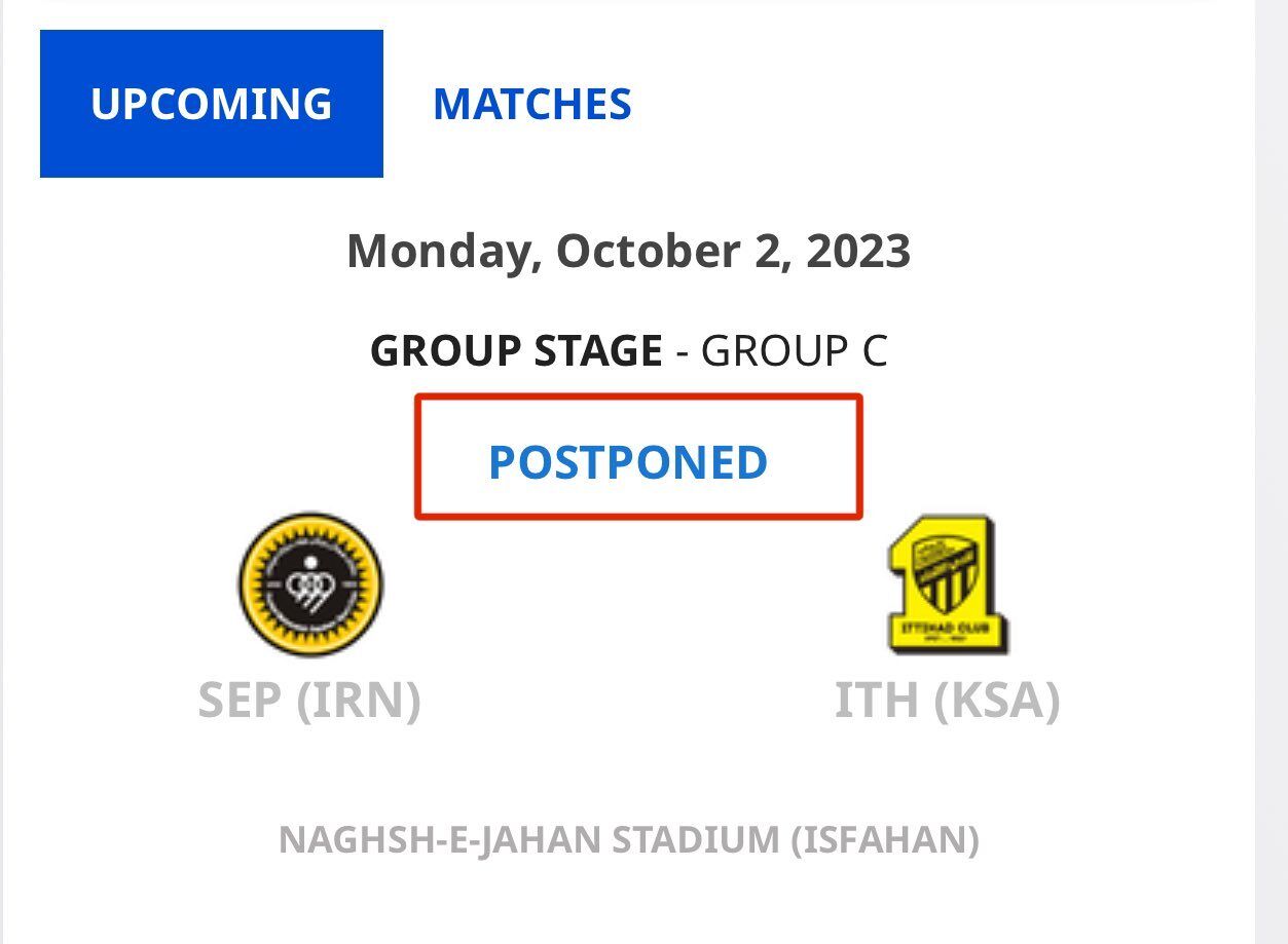 بازی سپاهان و الاتحاد در ایران برگزار میشود + عکس