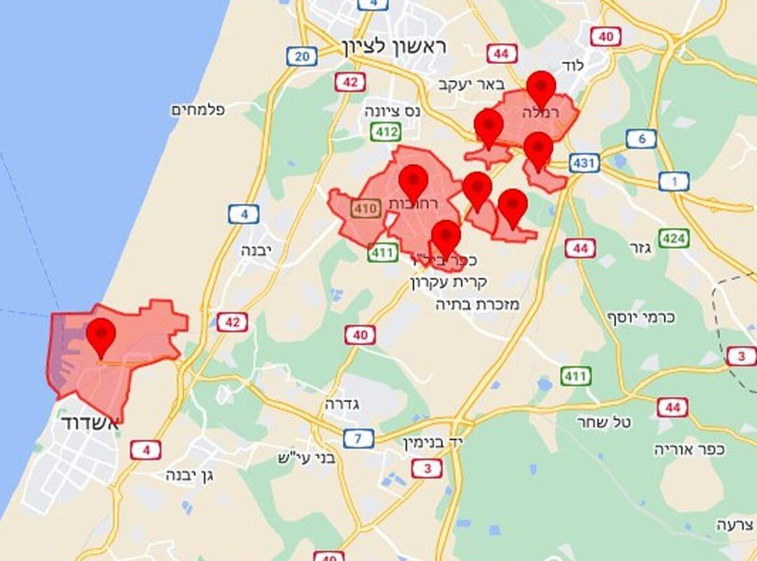 حمله موشکی حماس به فرودگاه بنگوریون + عکس