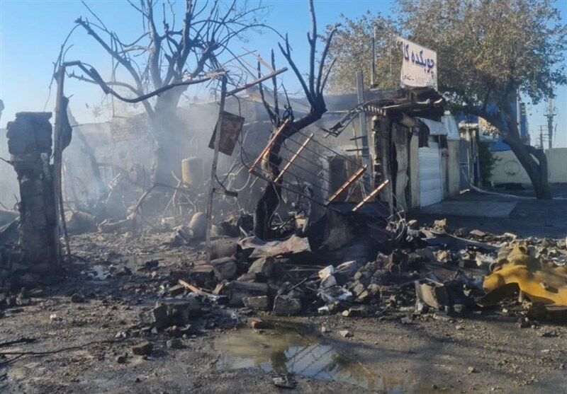 پای یک نفر پس انفجار محمدشهر در میدان ترهبار قطع شد