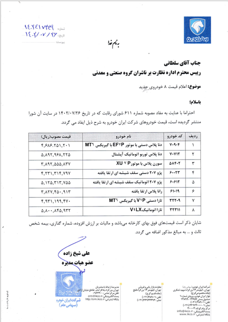 افزایش قیمت ماشینهای ایران خودرو همراه با آپشن جدید!