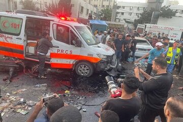 Israeli drone missile hits front gate of al-Shifa Hospital