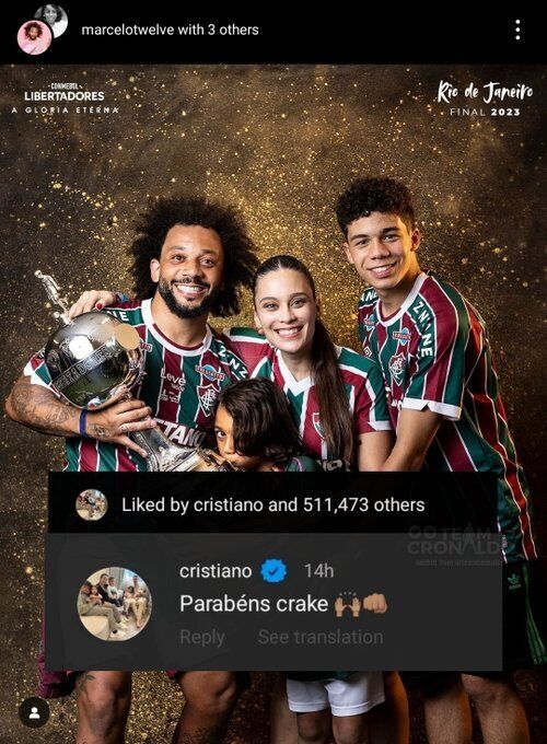 کامنت خاص کریستیانو رونالدو برای یک دوست قدیمی + عکس