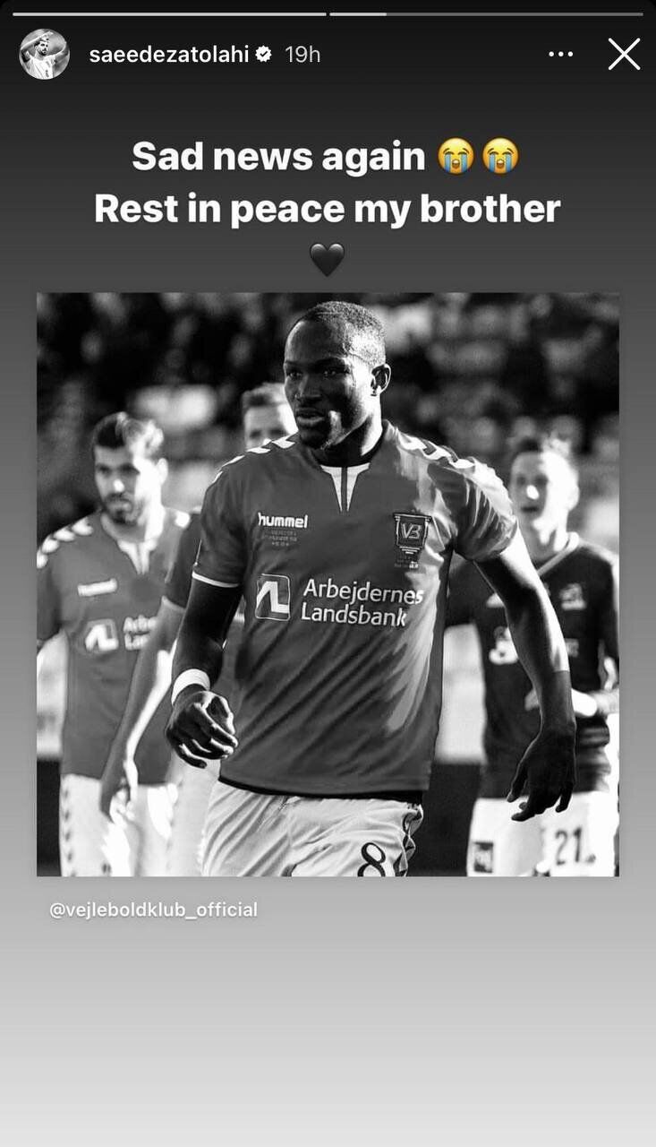 استوری تلخ عزتاللهی برای درگذشت همتیمیاش