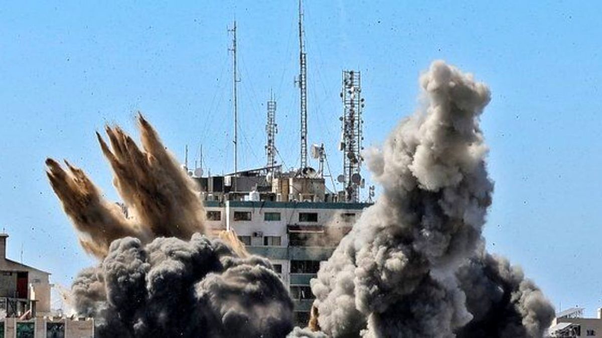 اسرائیل این ساختمان مهم در غزه را منفجر کرد + فیلم