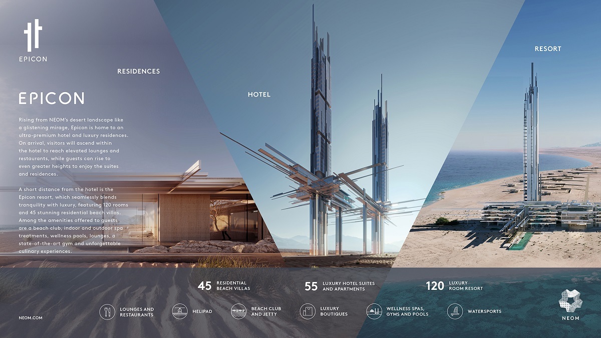 برجهای فوق لوکس عربستان در وسط بیابان! + فیلم