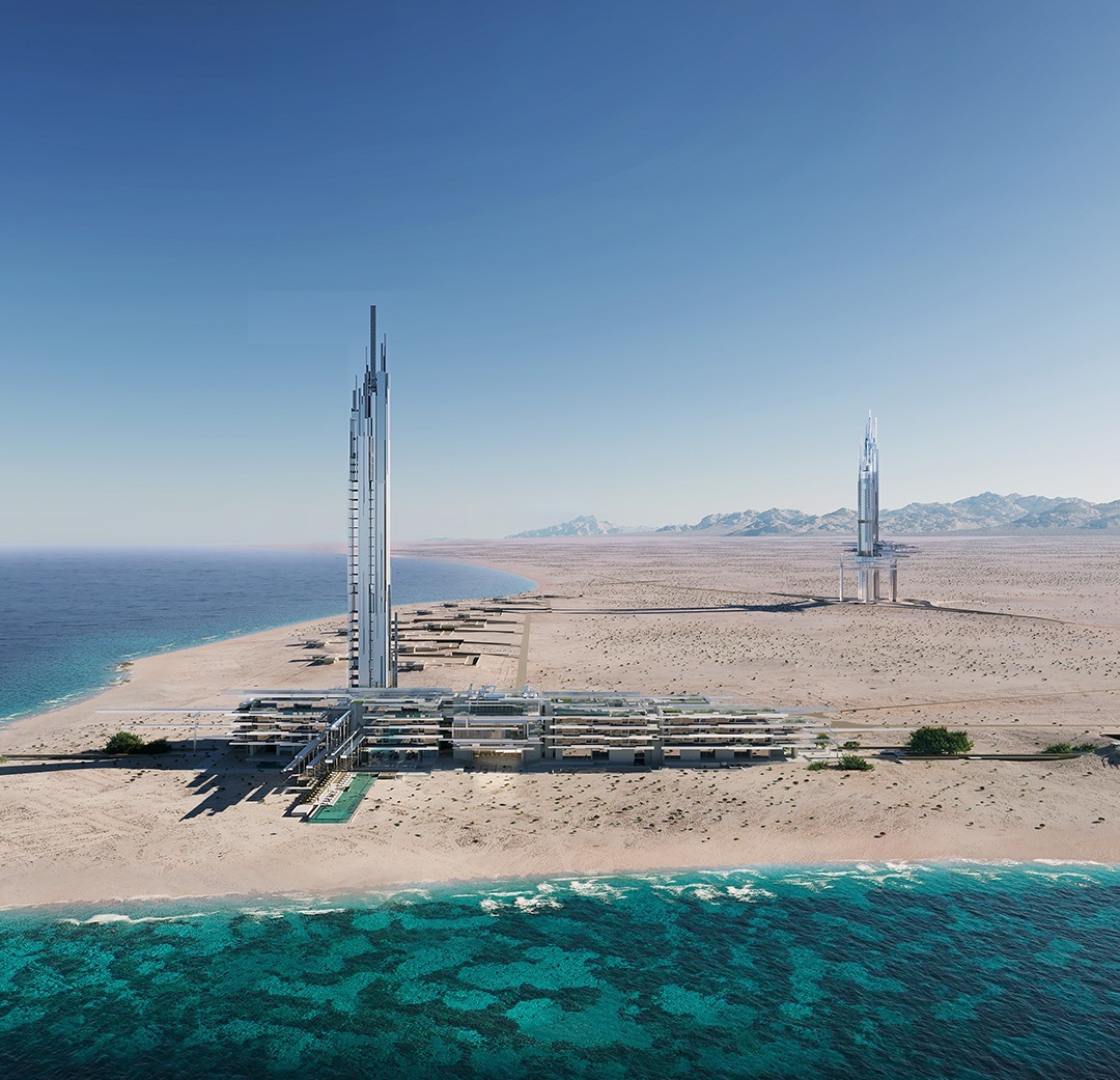 برجهای فوق لوکس عربستان در وسط بیابان! + فیلم