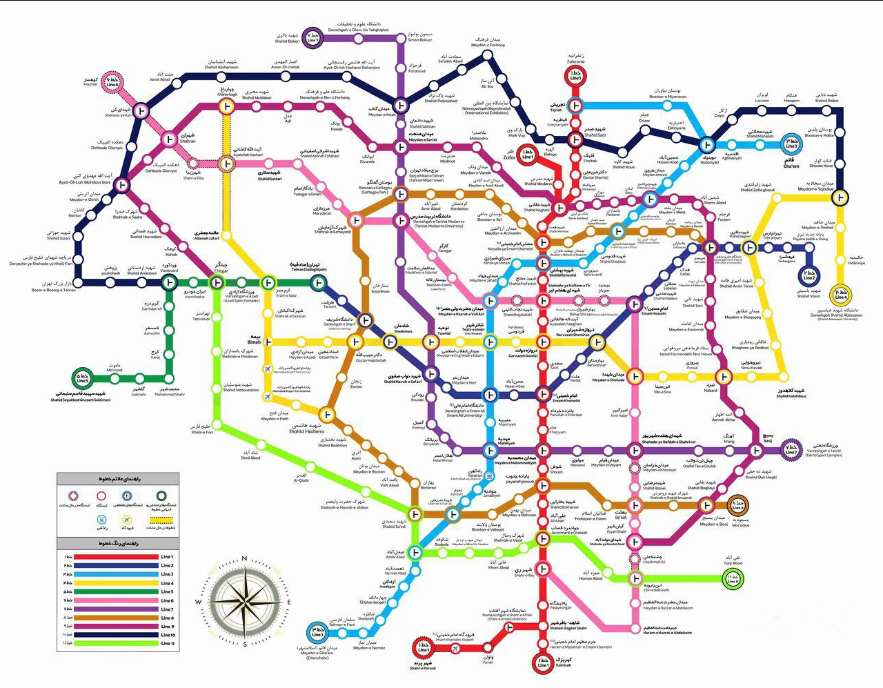 نقشه جدید متروی تهران / خط جدید مترو از کدام مناطق ۲۲ گانه می‌گذرد؟ + عکس