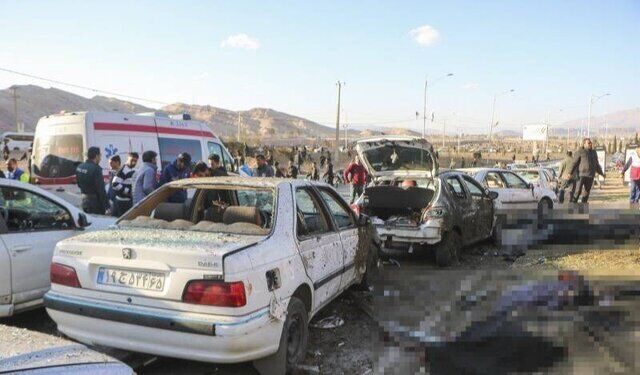 حجم تخریب شدید بمب منفجر شده در کرمان + فیلم