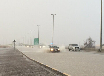 بارندگی و تگرگ شدید در امارات!