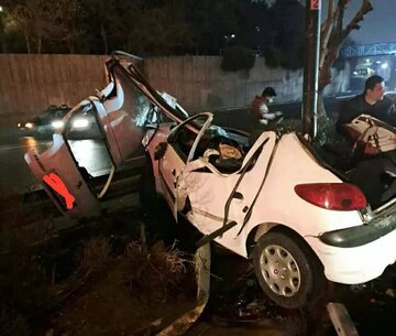 تصادف وحشتناک ۲ دستگاه خودرو سواری در تهران