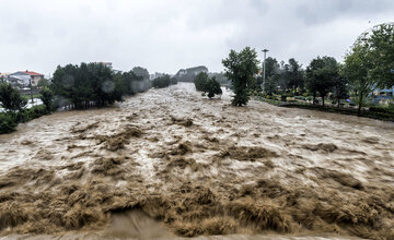 سیل وحشتناک در رودخانه بلپیر در نیک‌شهر+ فیلم