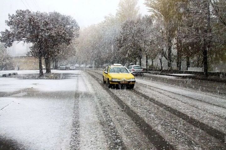 بارش سنگین برف بهاری در گیلان + فیلم