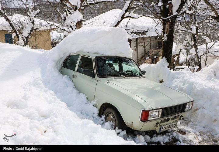 بارش زیبای برف در روستاهای اشکورات گیلان
