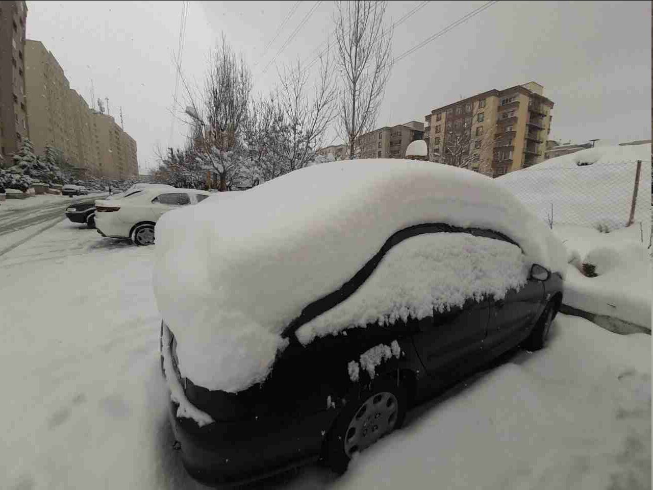 در این محله تهران نیم متر برف بارید + عکس