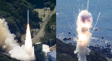 لحظه انفجار ماهواره‌بر ژاپنی + فیلم