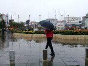 بارش شدید باران در شاهین شهر اصفهان