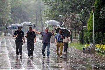 بارش شدید باران در قائمشهر مازندران + فیلم