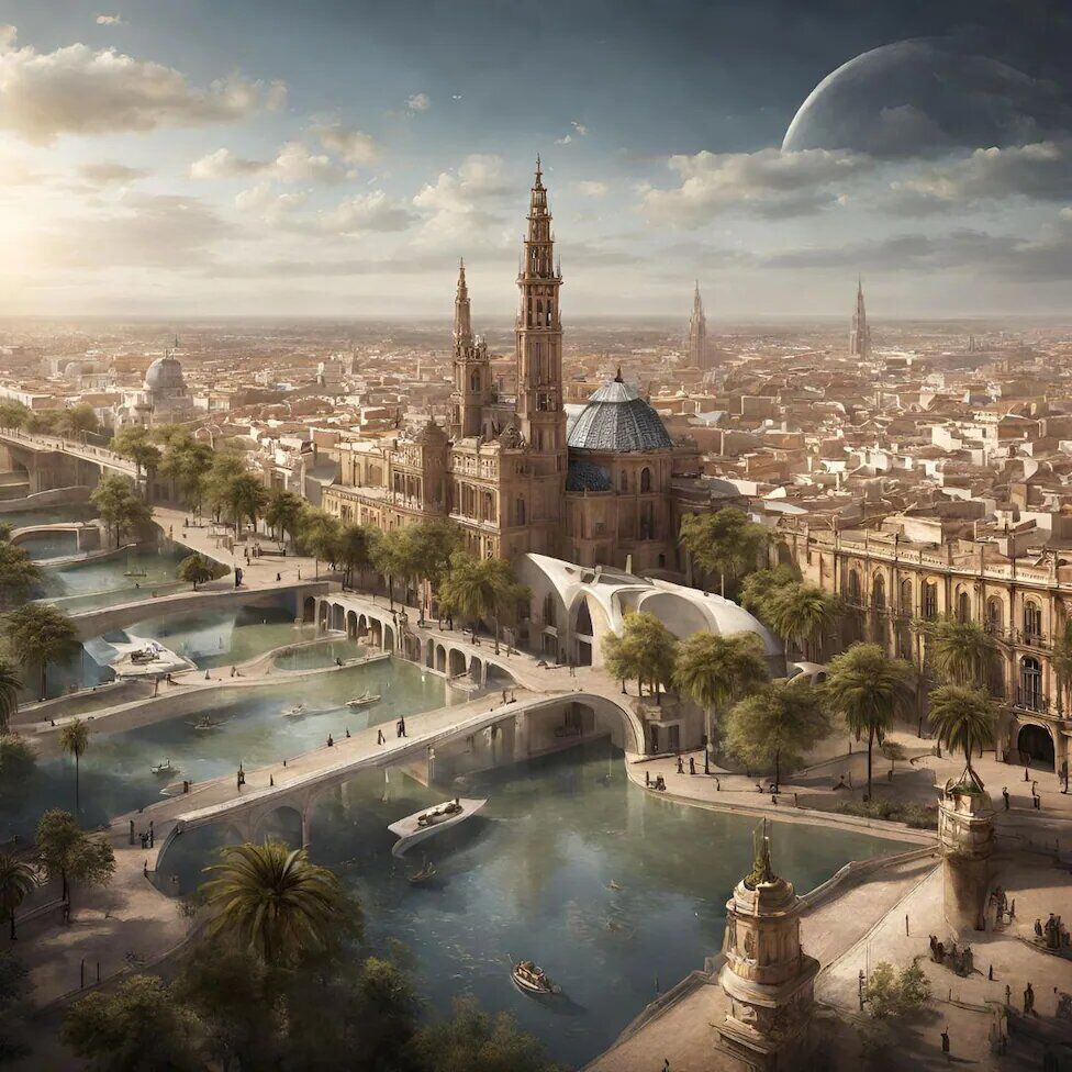 شهرها در آینده از دید هوشمصنوعی/ عکس