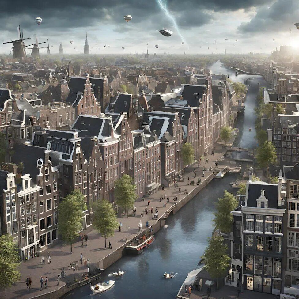 شهرها در آینده از دید هوشمصنوعی/ عکس