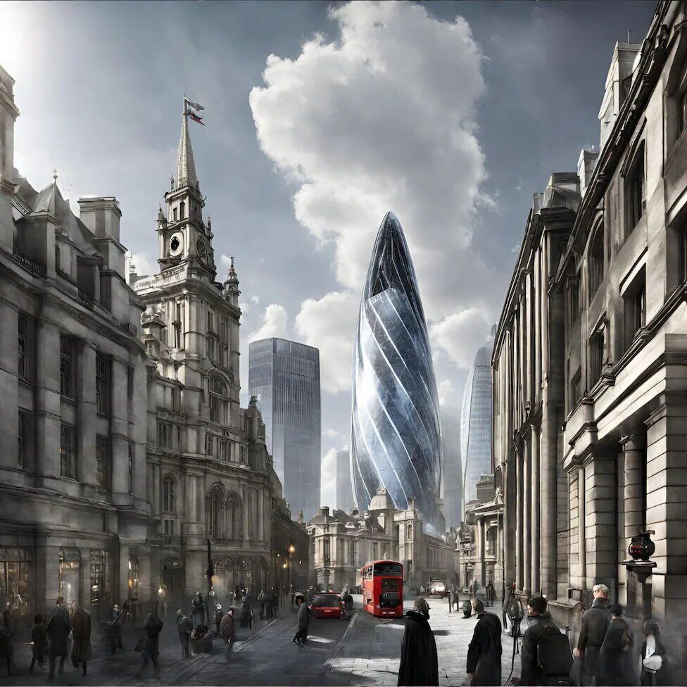 شهرها در آینده از دید هوشمصنوعی/ عکس