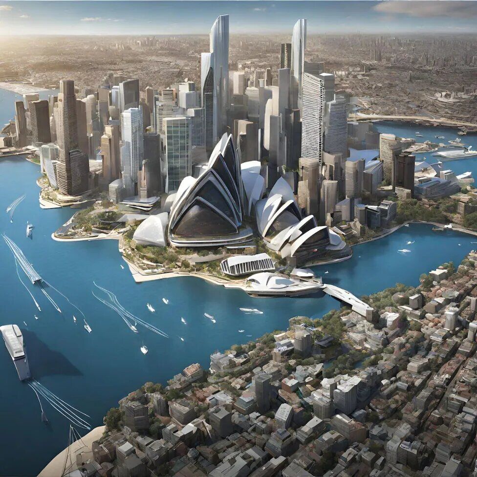 شهرها در آینده از دید هوشمصنوعی/ عکس