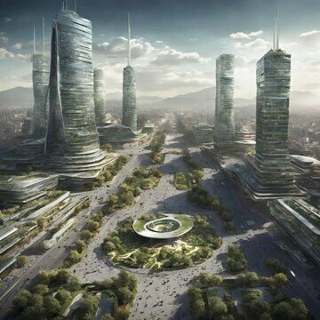 شهرها در آینده از دید هوش‌مصنوعی + عکس