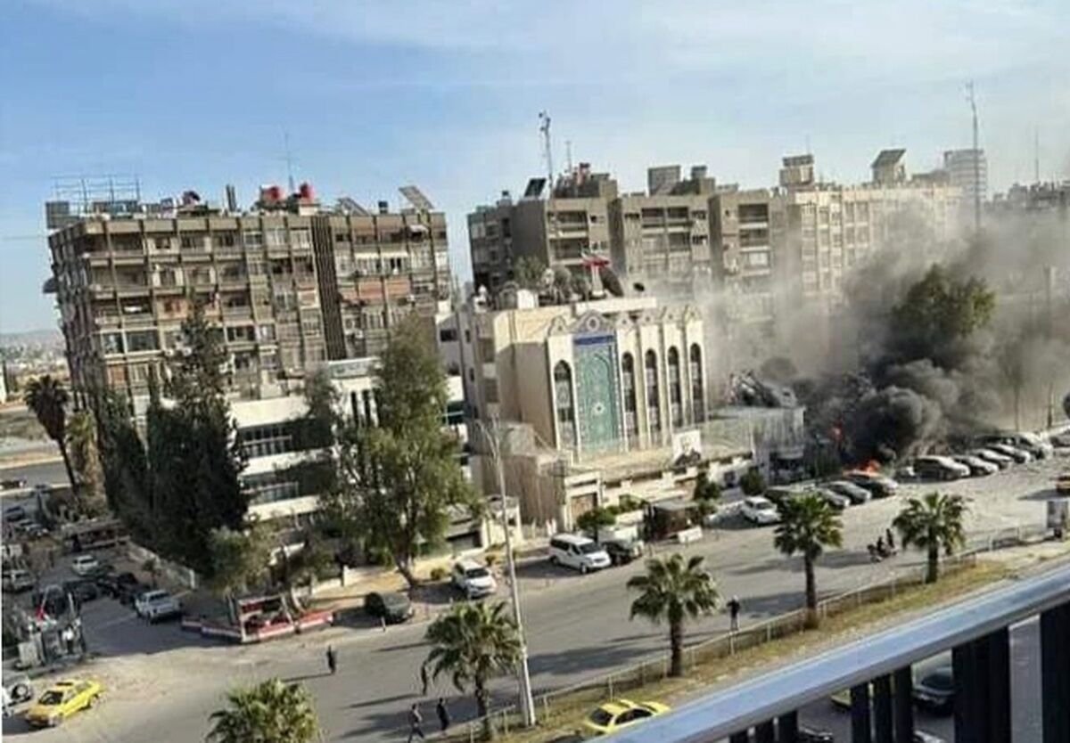 اولین تصاویر از حمله اسراییل به ساختمان کنسولگری ایران
