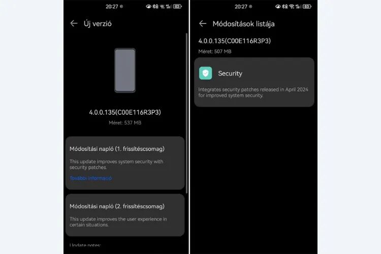 گوشی نسبتاً قدیمی هواوی پس از مدتها آپدیت شد