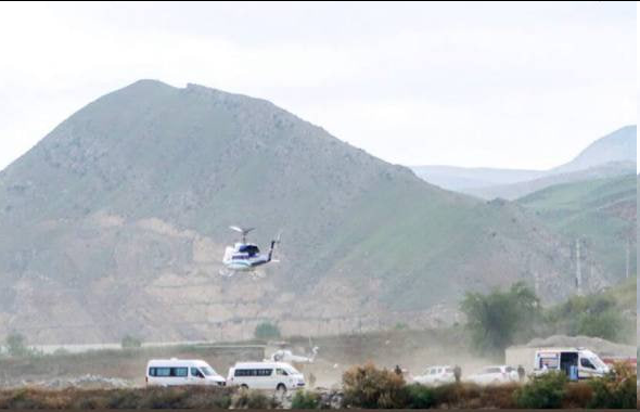 آخرین تصویر از بالگرد حامل رئیس جمهور و همراهان