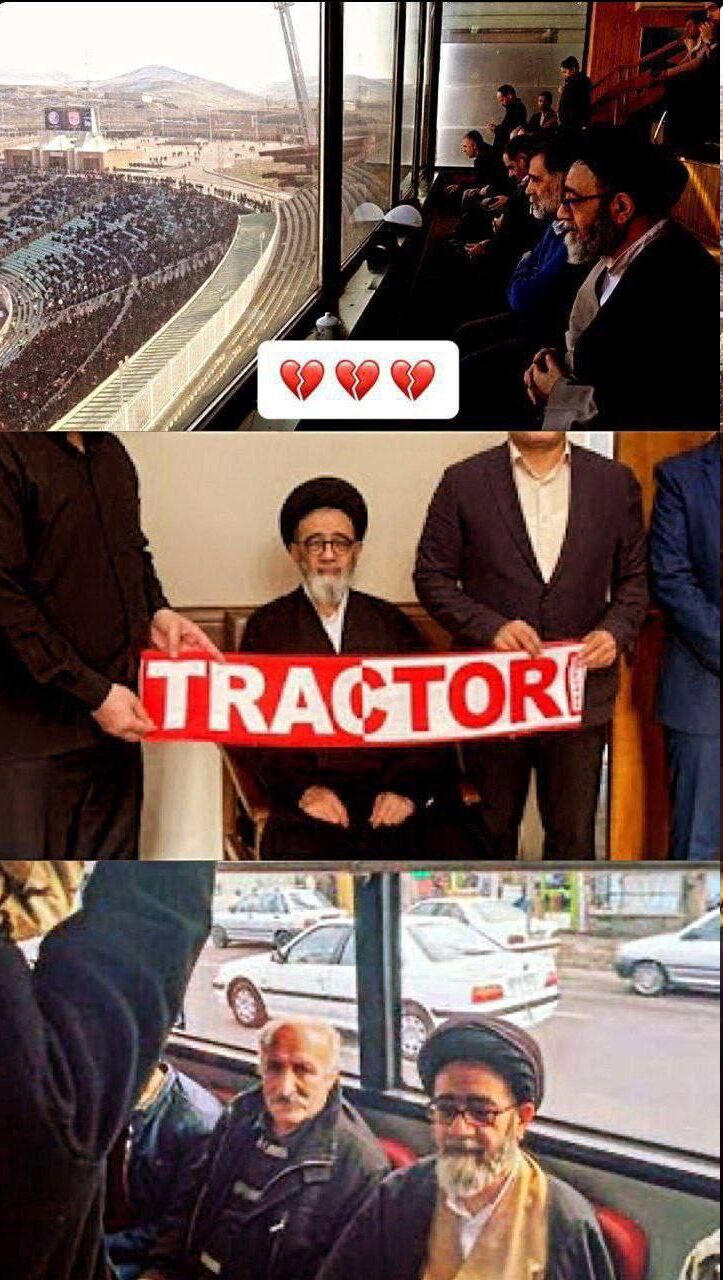تصویر امام جمعه تبریز در کانالهای هواداری تراکتور / روحت شاد آقا سید