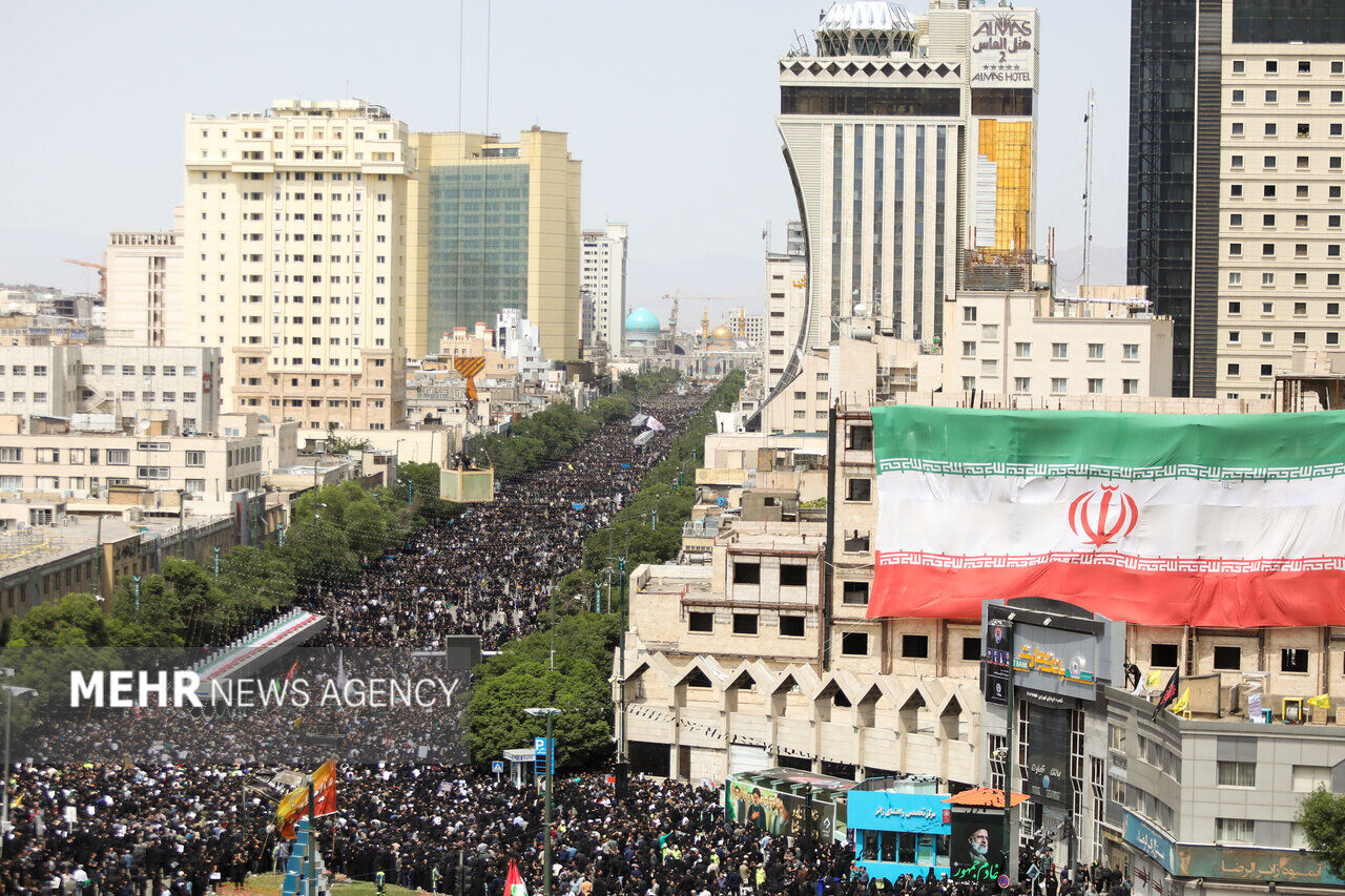 Funeral ceremony of martyr Raeisi in Mashhad