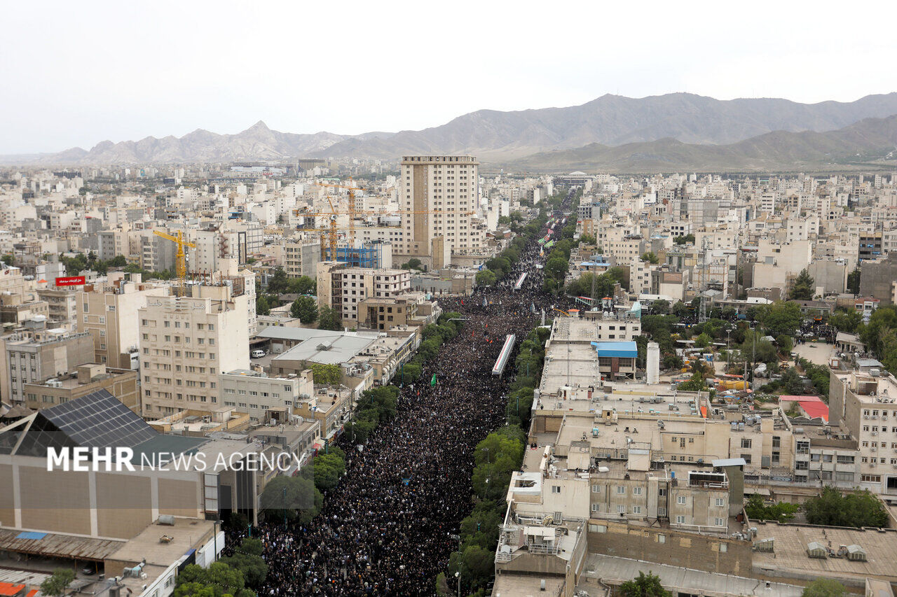 Funeral ceremony of martyr Raeisi in Mashhad Funeral ceremony of martyr Raeisi in Mashhad