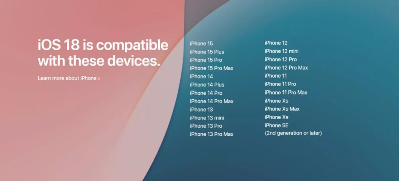 چه دستگاههایی از iOS ۱۸ و iPadOS ۱۸ پشتیبانی میکنند؟