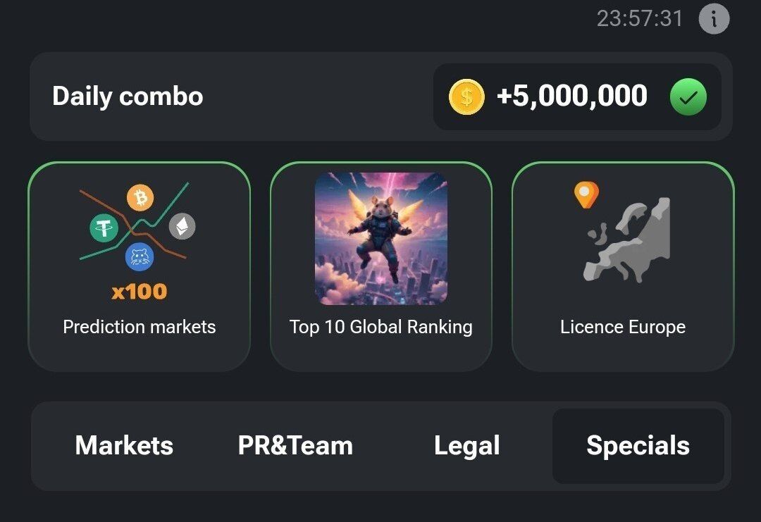 کارت ۵ میلیونی همستر ۲۳ خرداد / کارت کمبو همستر