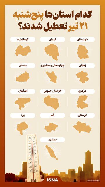 ادارات وبانک‌های کدام استان‌ها فردا تعطیل شدند؟