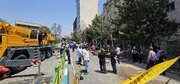 فرونشست زمین در میدان ونک / یک نفر مصدوم شد + عکس