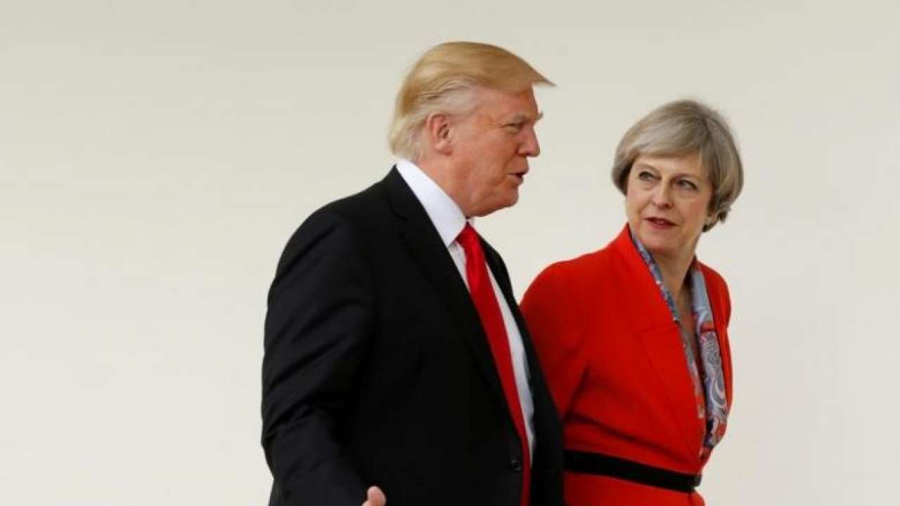 Trump speaks with Britain's May on Iran, North Korea