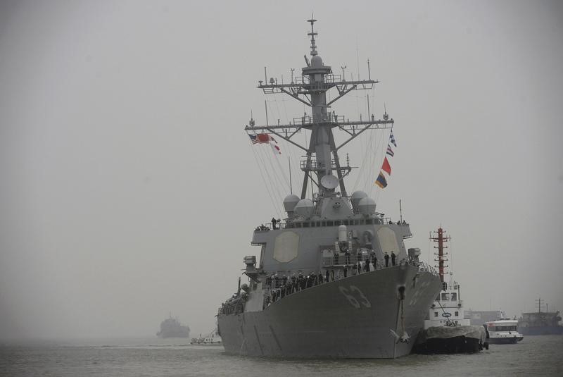 U.S. warship in operation near disputed island in South China Sea