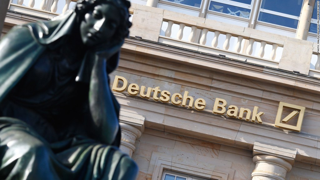 Wall St. falls; risk of Deutsche Bank fine hits banks