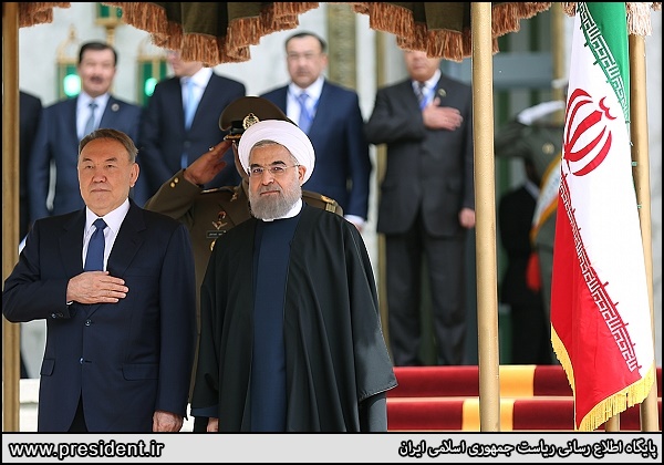 President Rouhani officially welcomed in Astana
