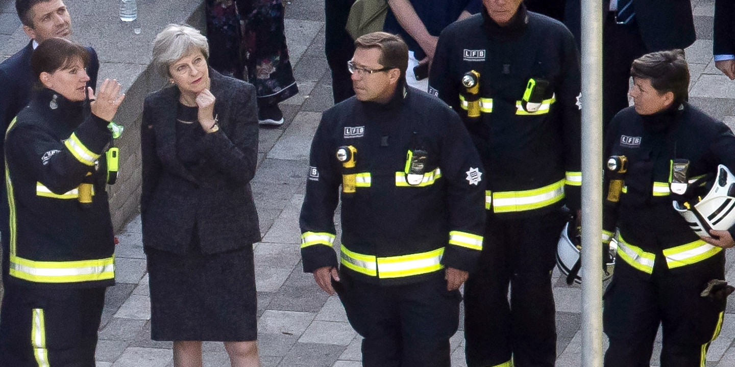 At London Fire Scene, Theresa May Is Abused by Angry Protesters