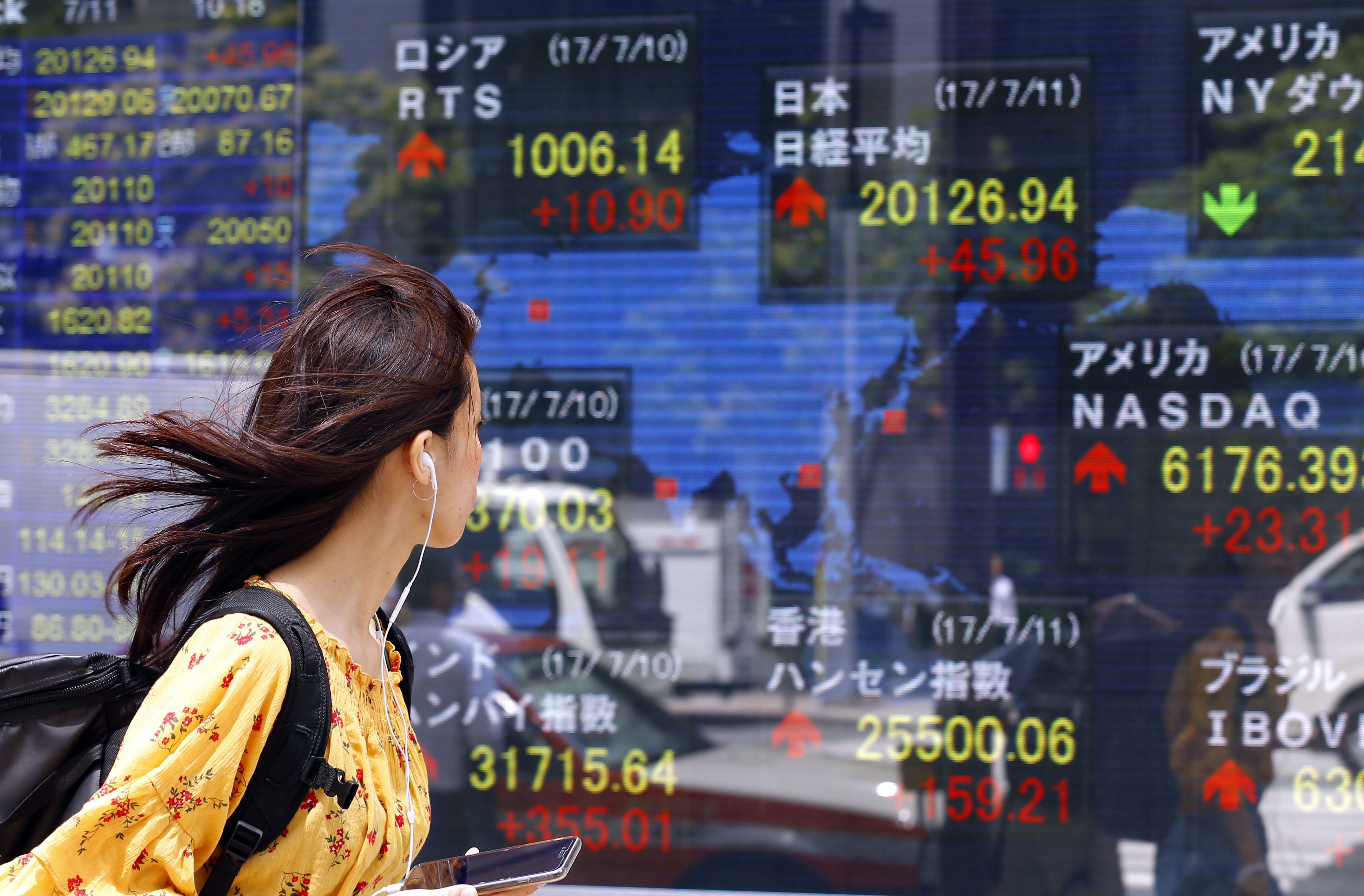 Asia Stocks Mixed While Dollar Weakens Before Fed