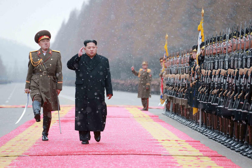 North Korea's Kim says close to test launch of ICBM